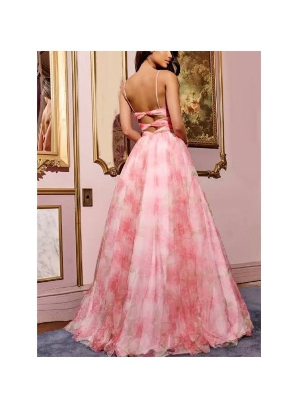 Jovani 40402 Romantic Floral Cutout Sweetheart Long Prom Formal Gown Womens 6 - Picture 10 of 10